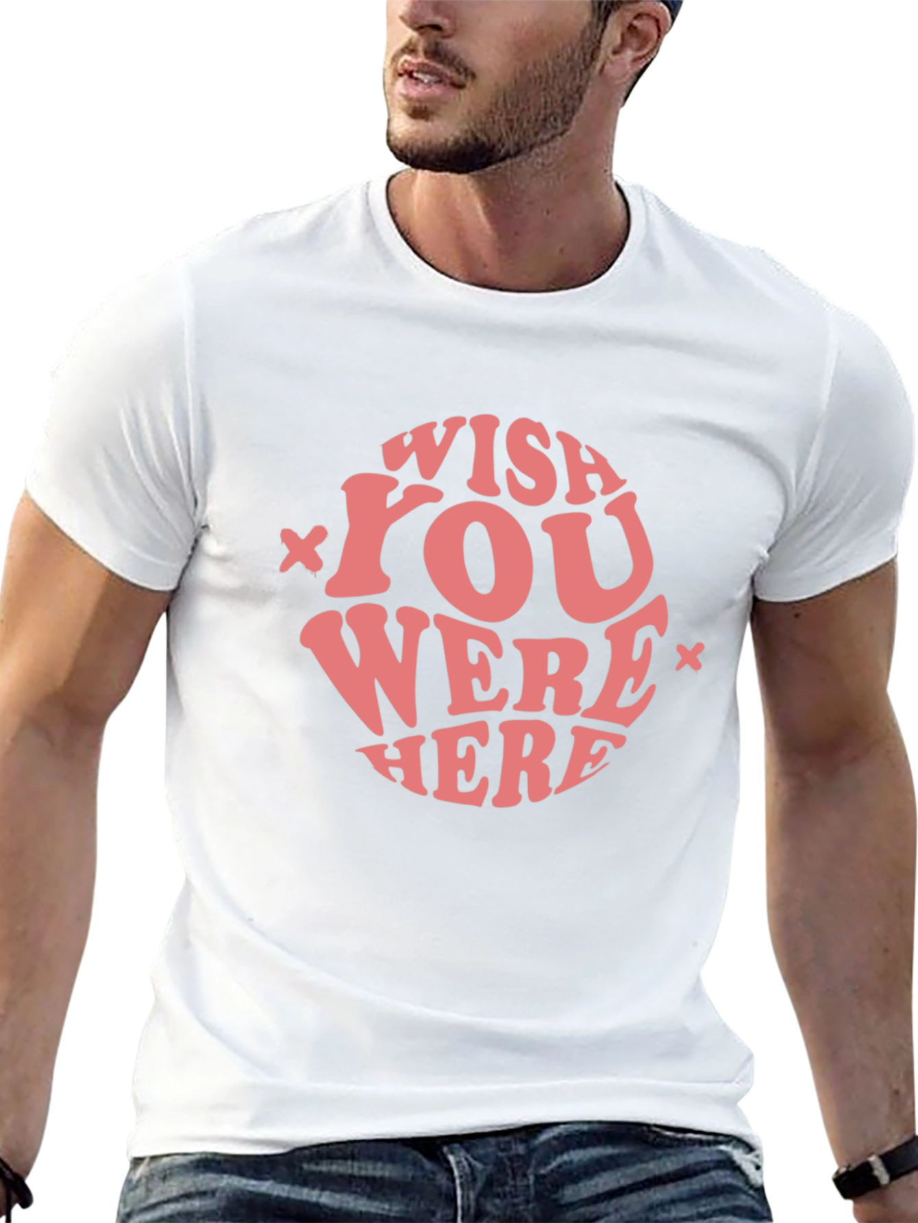 Wish You Were Here Graphic Tee - Black