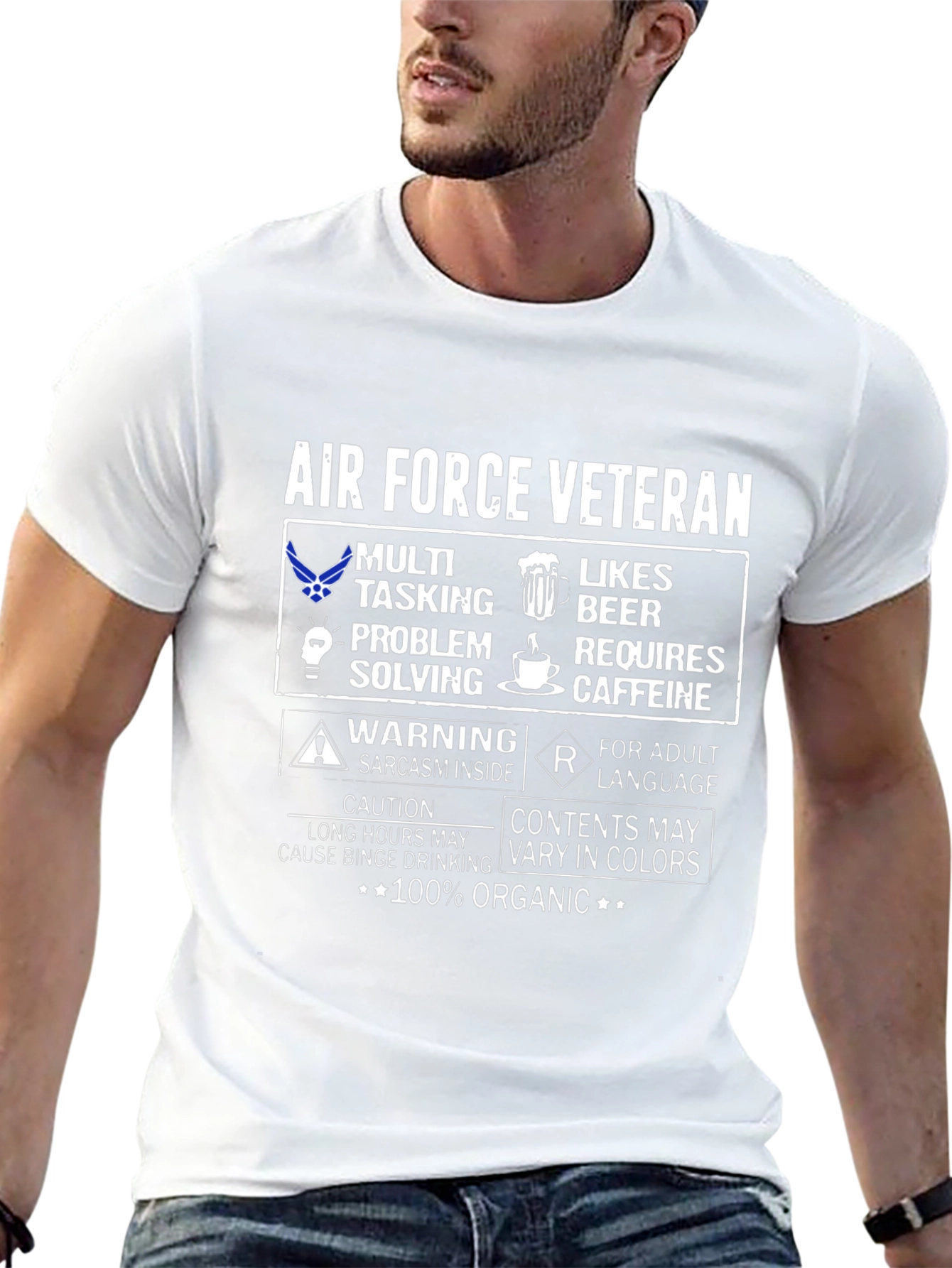 Air Force Veteran 100% Organic T-Shirt