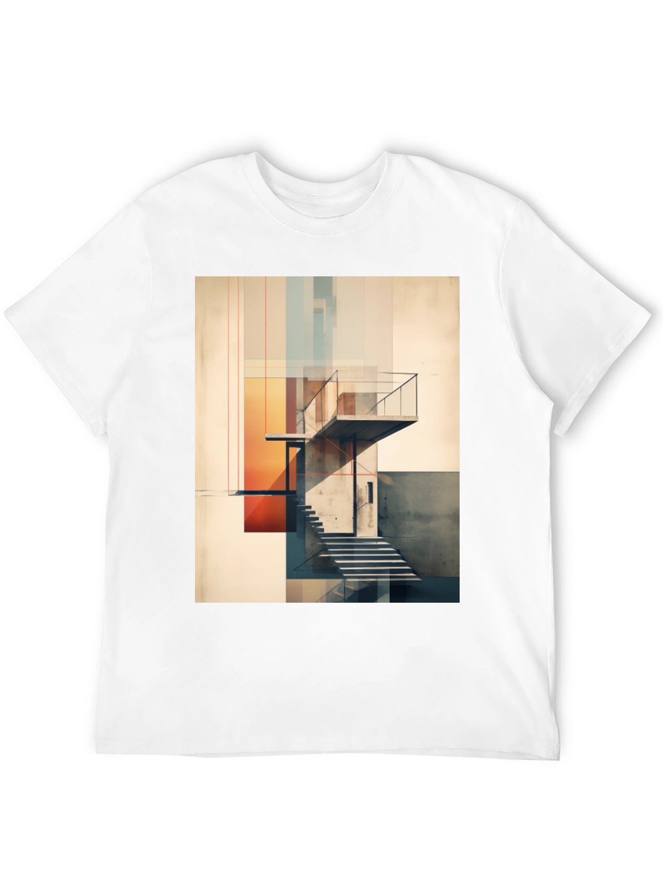 Abstract Architecture Graphic Tee - Modern Design
