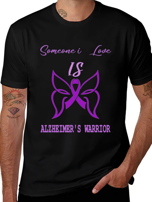 Alzheimers Warrior T-Shirt - Purple Ribbon Design