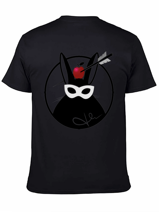 Arrow Through Apple Bunny Graphic T-Shirt