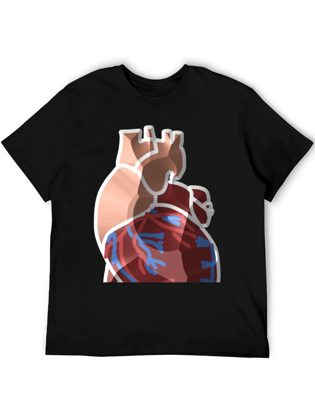 Anatomical Heart Graphic Black T-Shirt