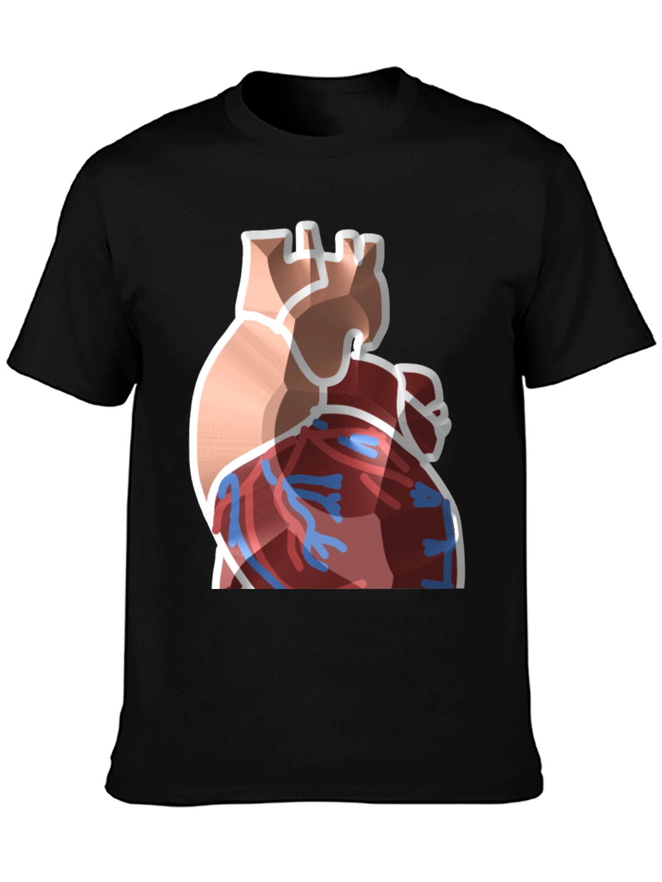Anatomical Heart Graphic Black T-Shirt