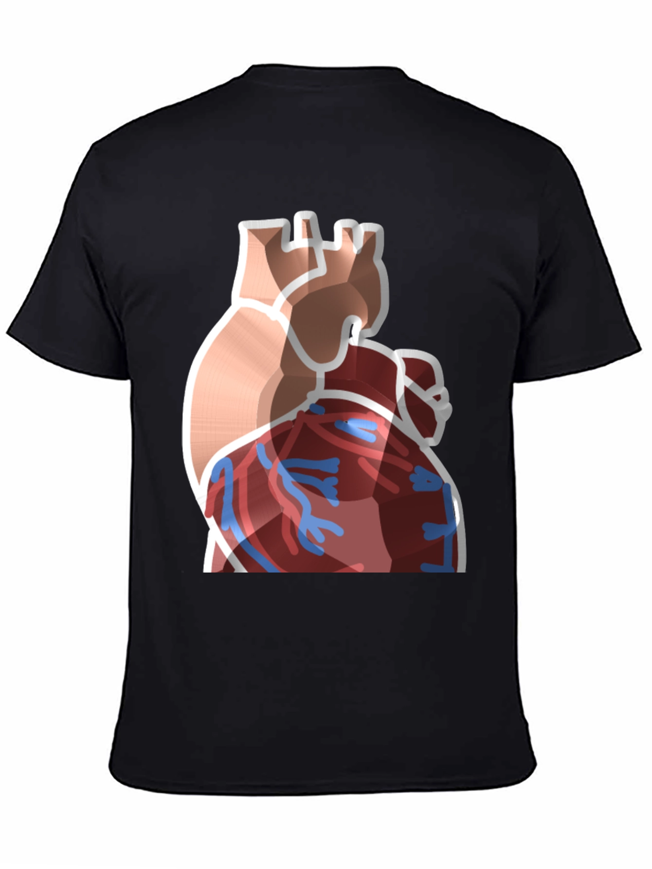 Anatomical Heart Graphic Black T-Shirt