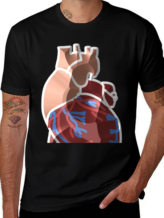 Anatomical Heart Graphic Black T-Shirt
