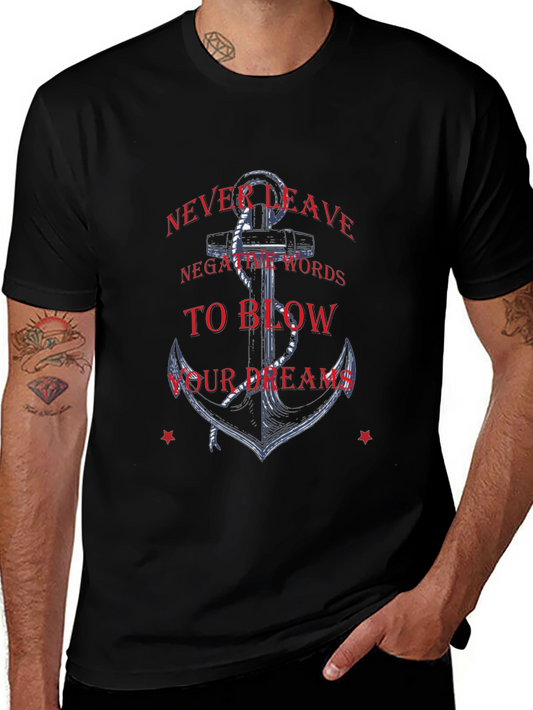 Anchor Graphic Tee - Motivational Quote Shirt