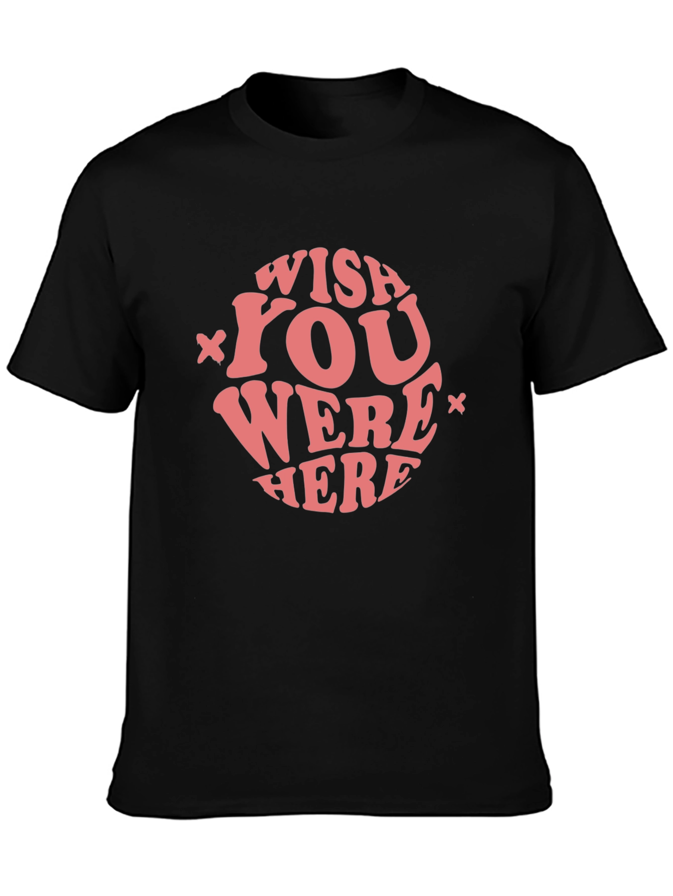 Wish You Were Here Graphic Tee - Black