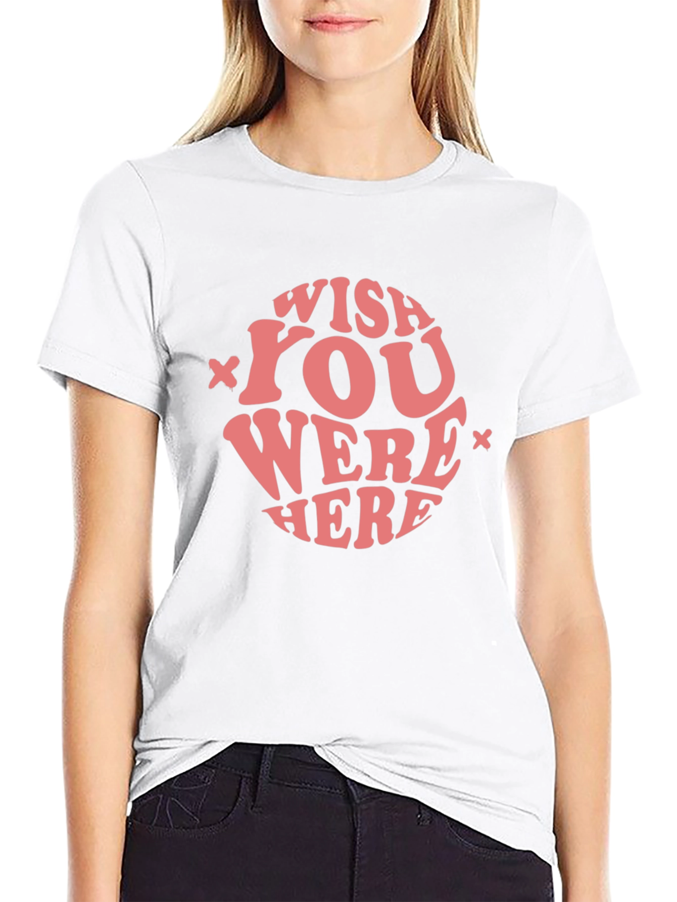 Wish You Were Here Graphic Tee - Black