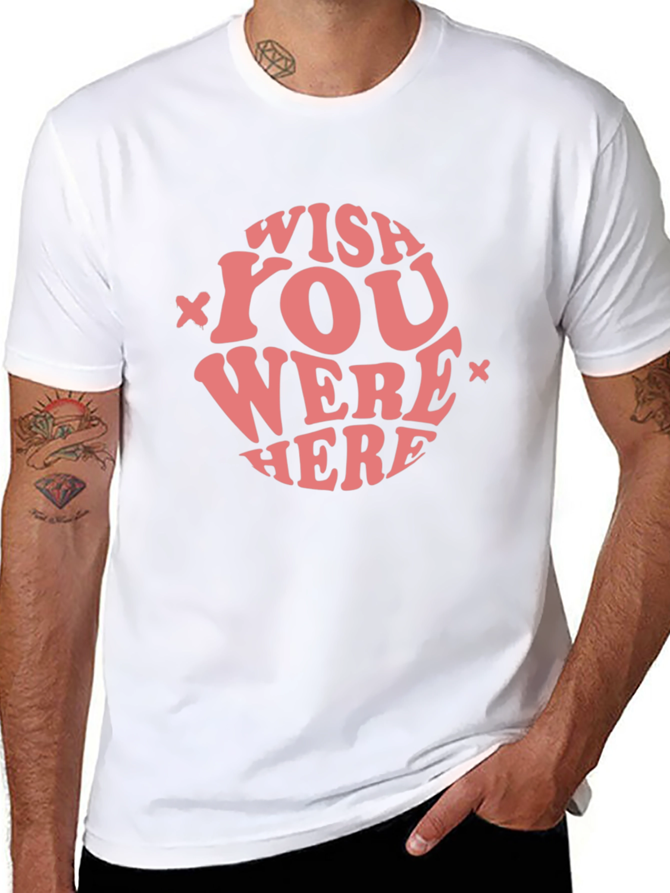 Wish You Were Here Graphic Tee - Black