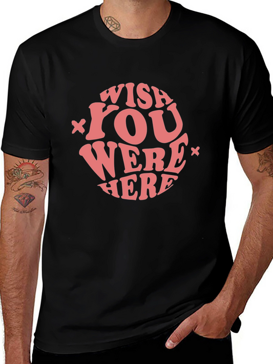 Wish You Were Here Graphic Tee - Black