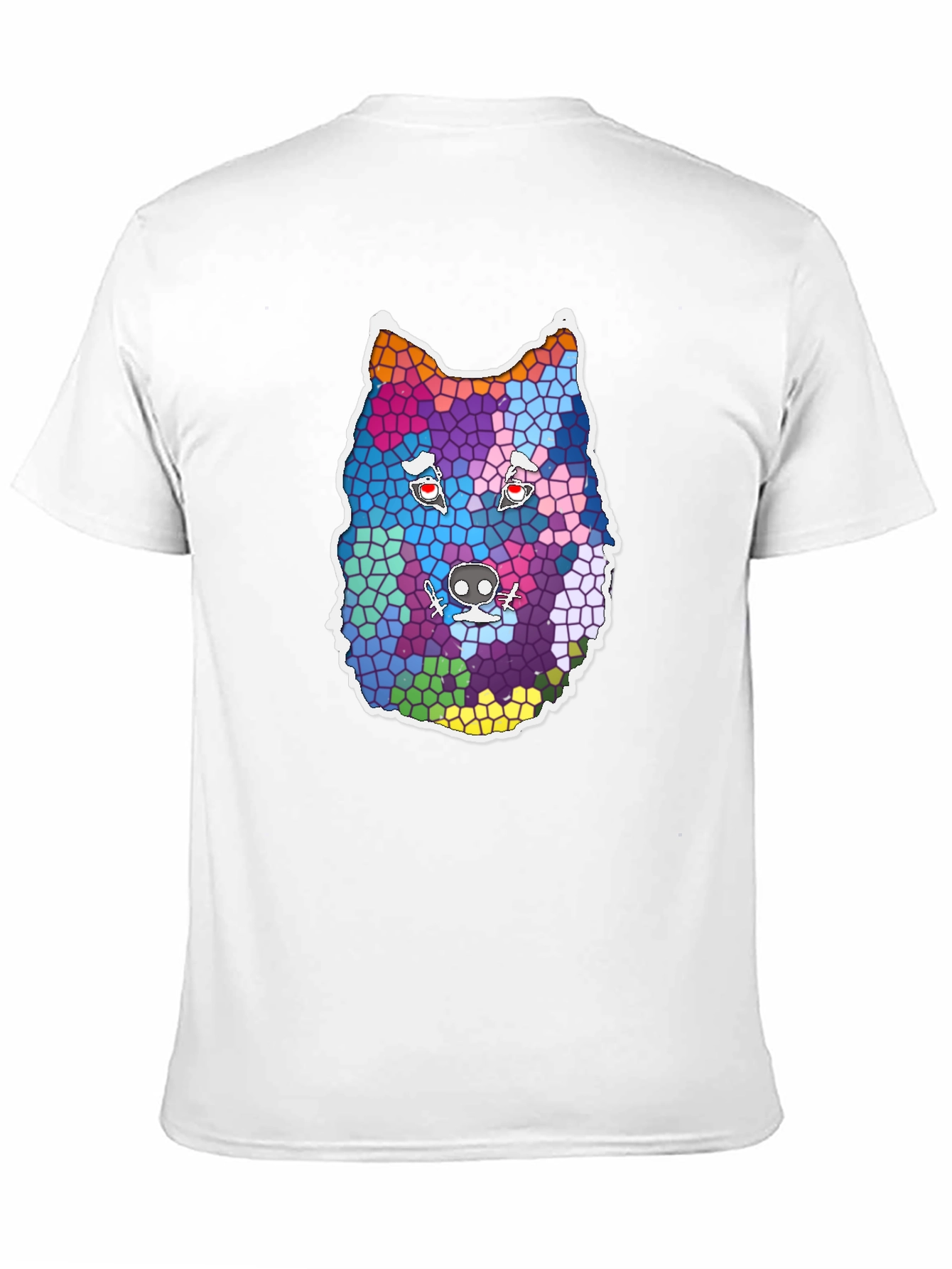 Wolf Mosaic Graphic Tee - Cool Animal Design