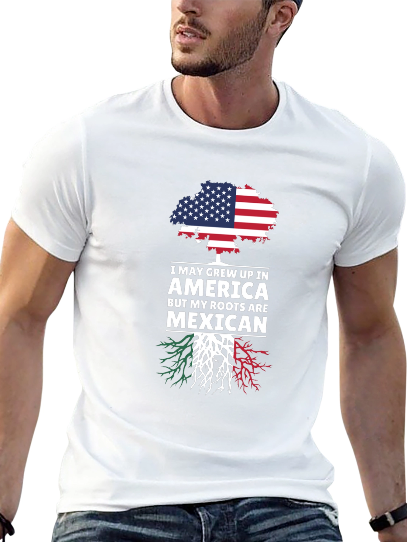 American Grown Mexican Roots T-Shirt