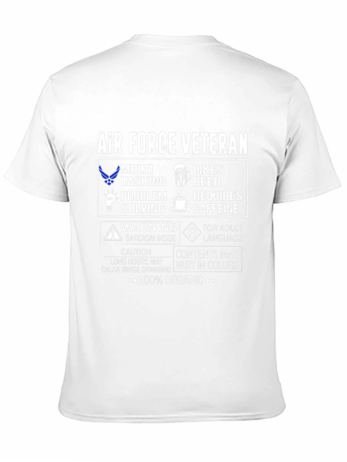 Air Force Veteran 100% Organic T-Shirt