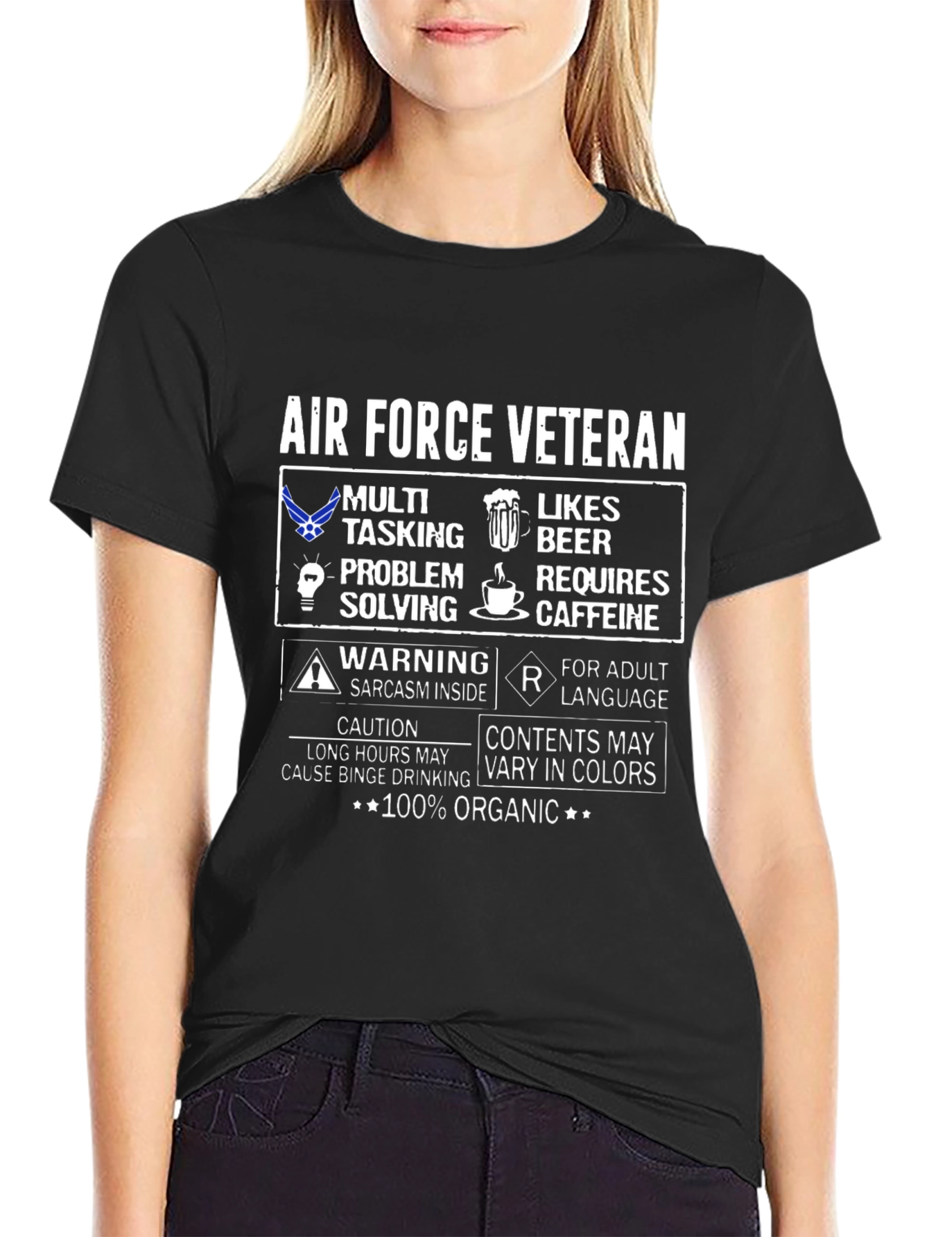 Air Force Veteran 100% Organic T-Shirt