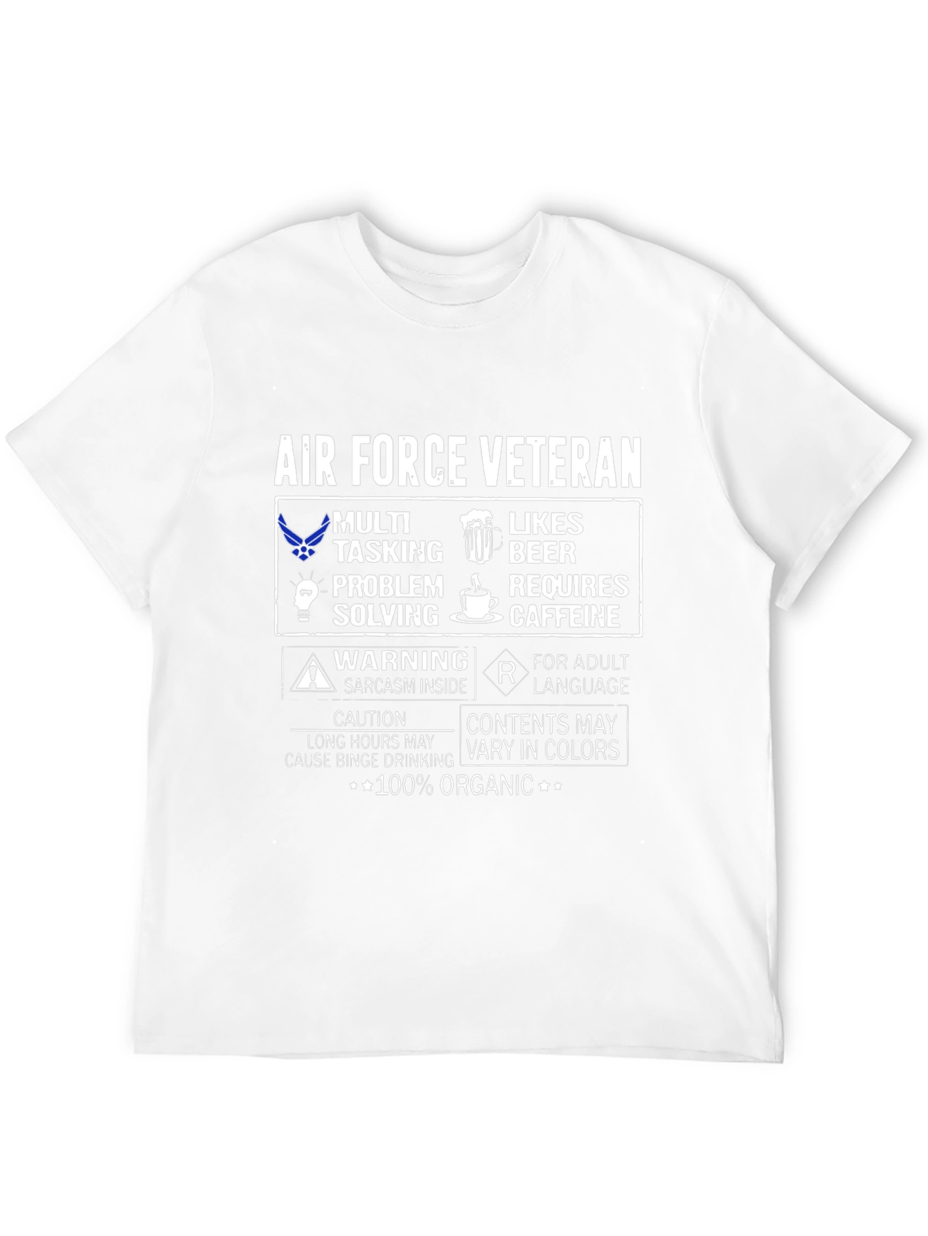 Air Force Veteran 100% Organic T-Shirt
