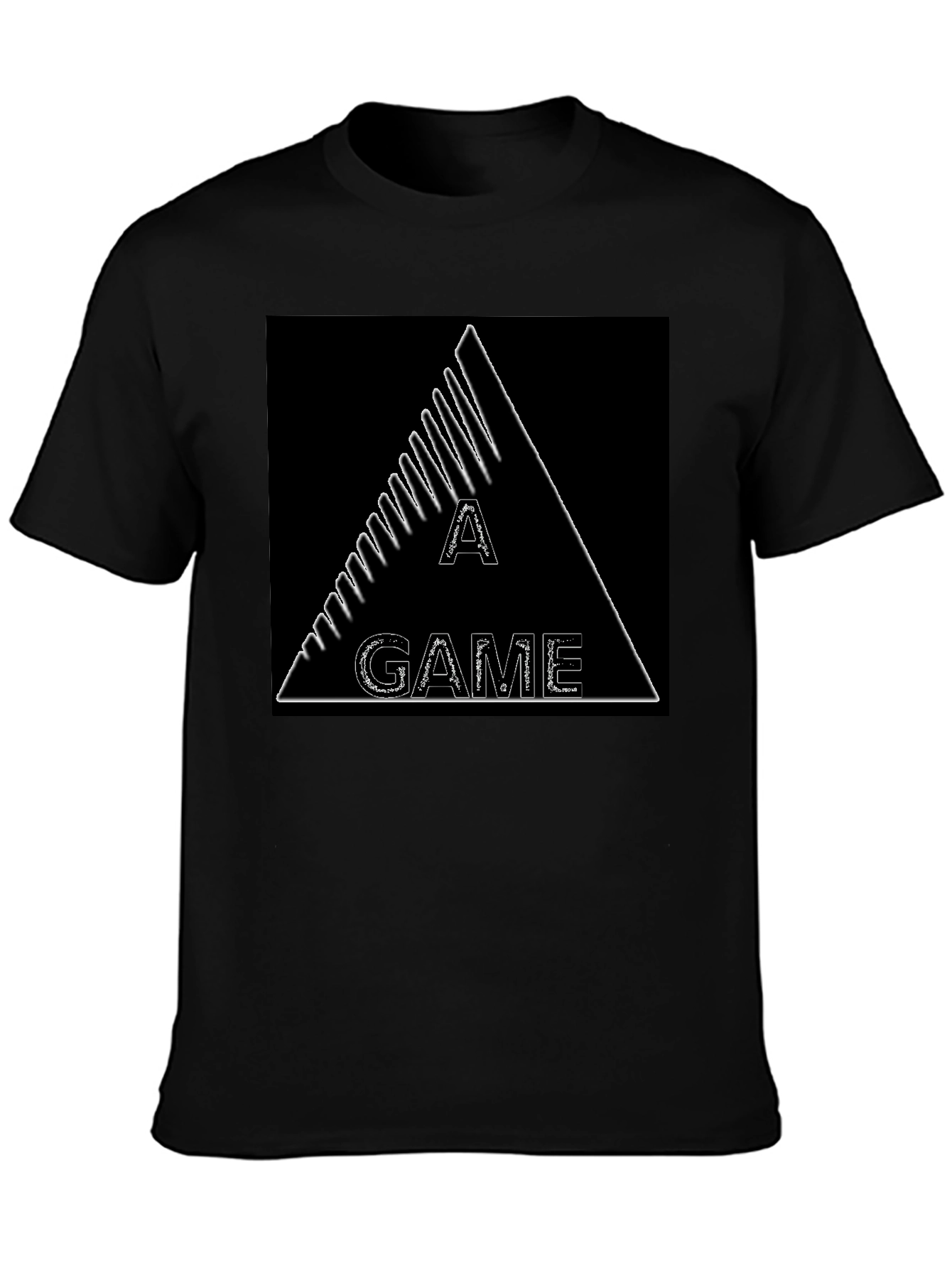 A Game Triangle Graphic Black T-Shirt