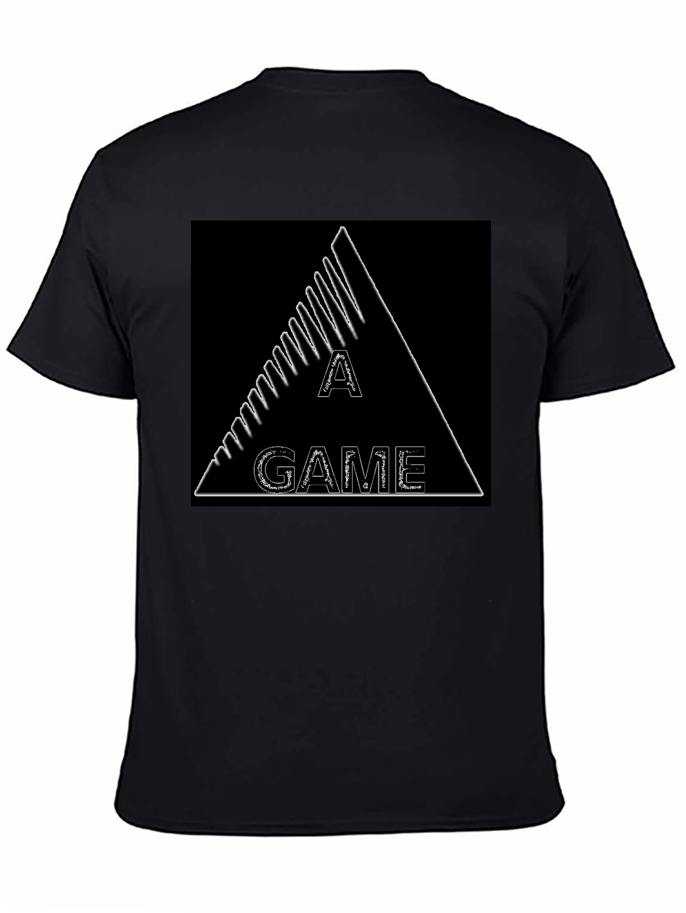A Game Triangle Graphic Black T-Shirt