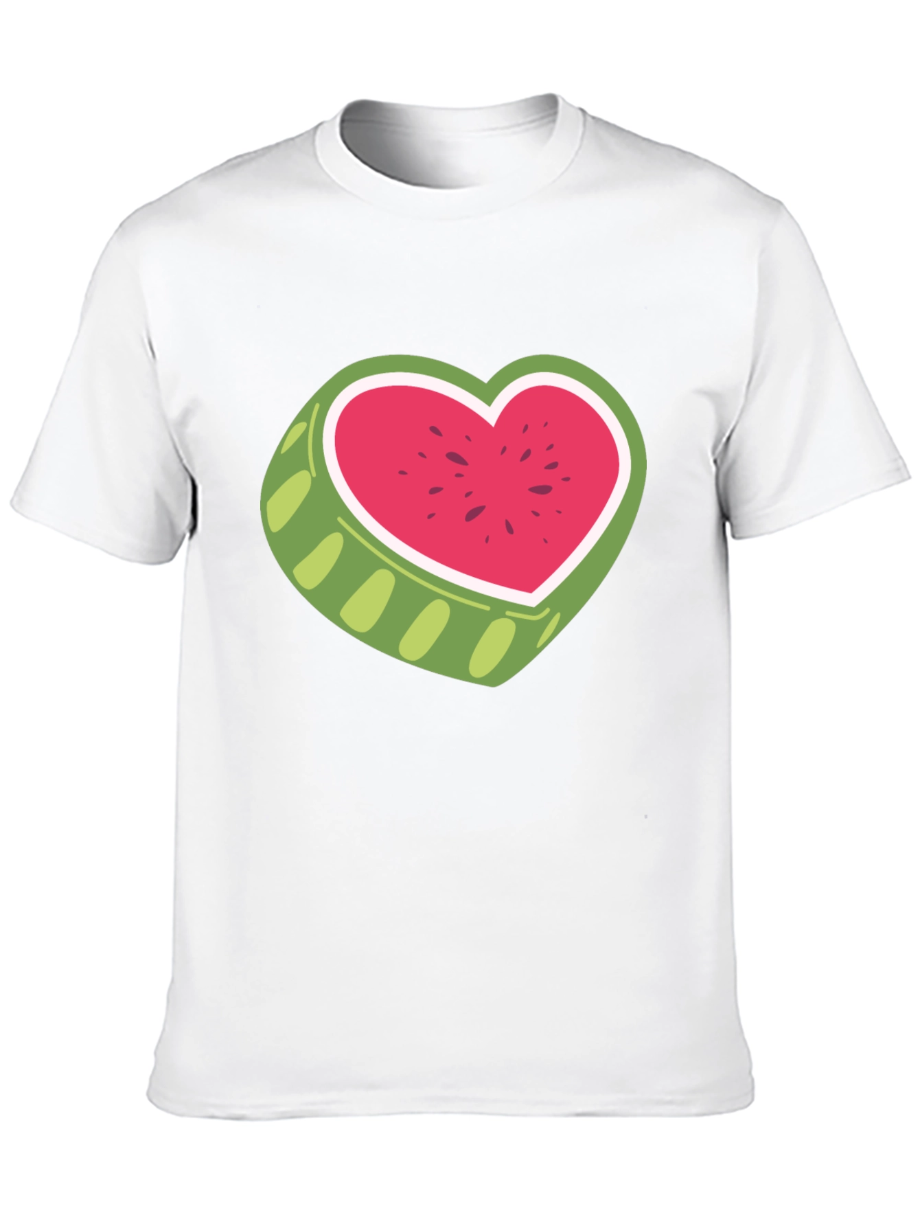 Watermelon Heart Graphic Tee - Black