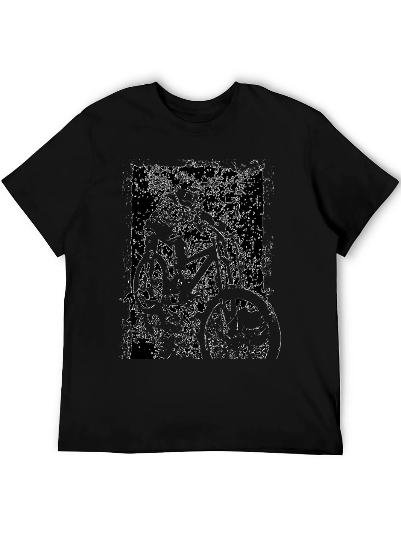 Abstract Bike Graphic Tee - Black