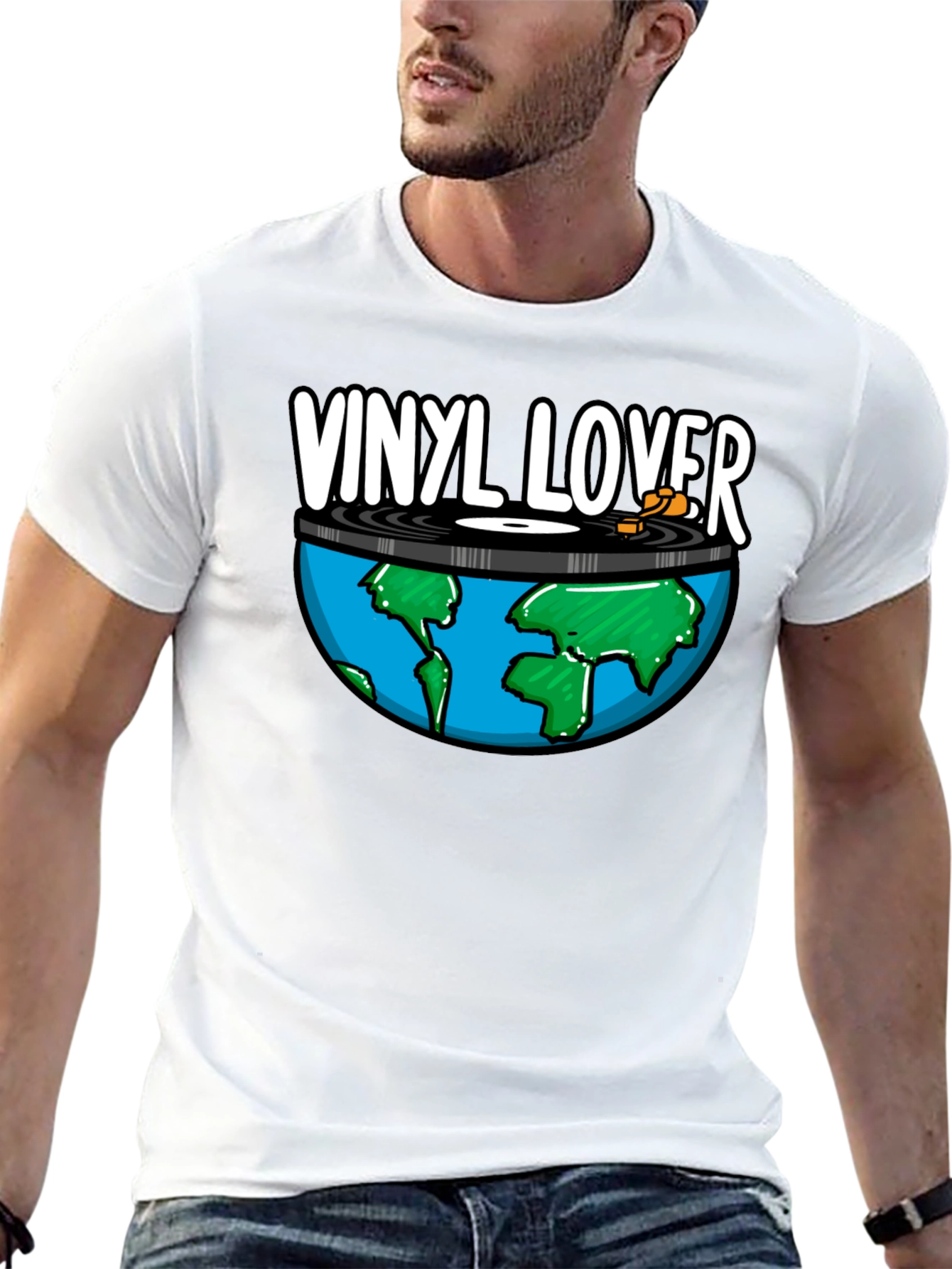 Vinyl Lover Earth Graphic Tee
