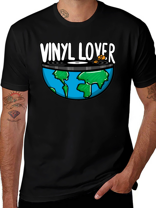 Vinyl Lover Earth Graphic Tee