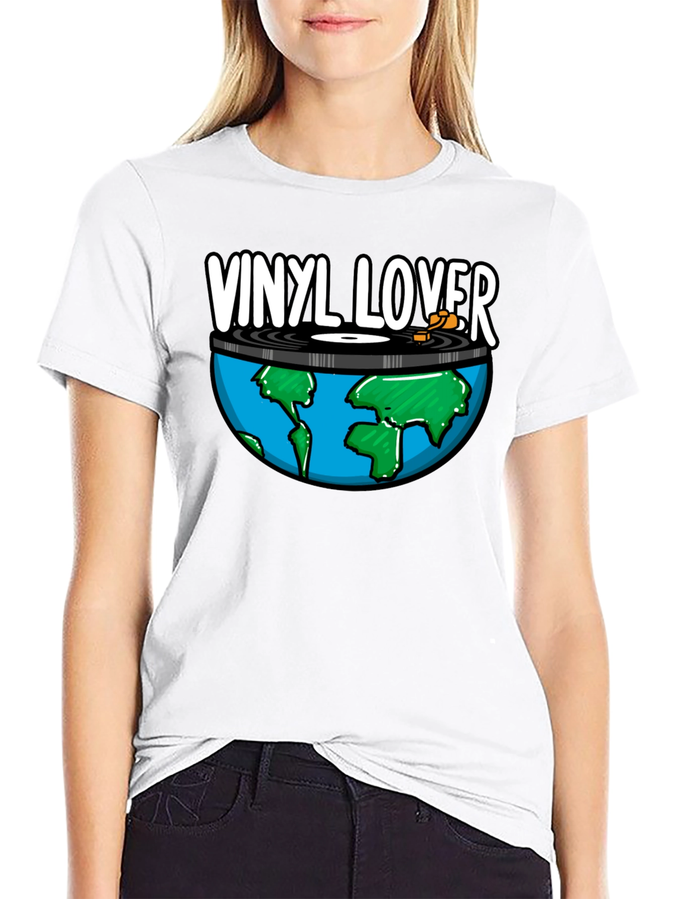 Vinyl Lover Earth Graphic Tee