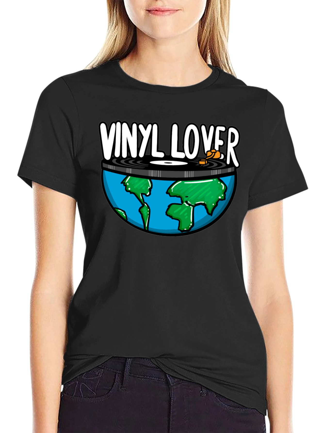 Vinyl Lover Earth Graphic Tee