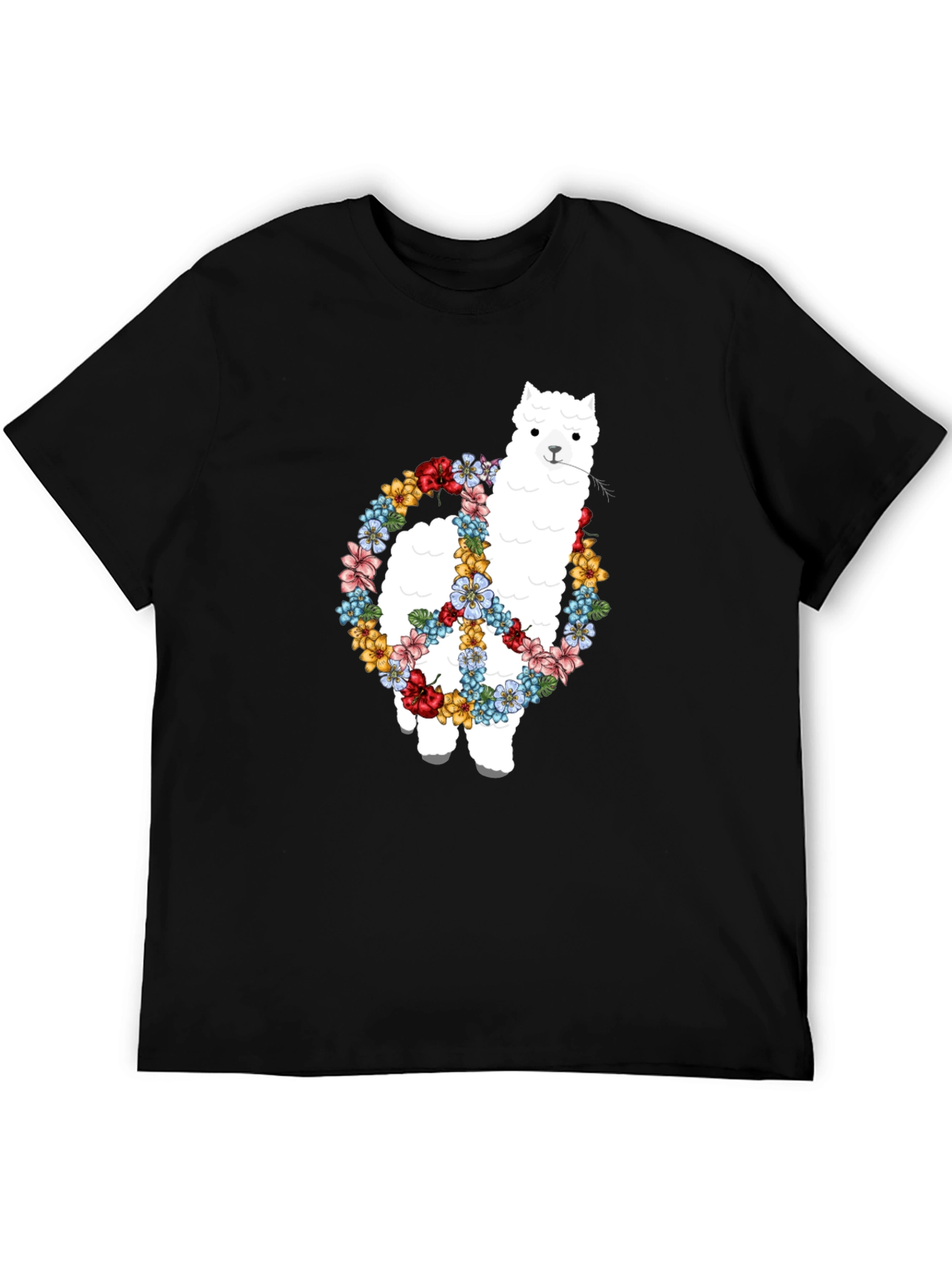 Alpaca Peace Sign Graphic Tee
