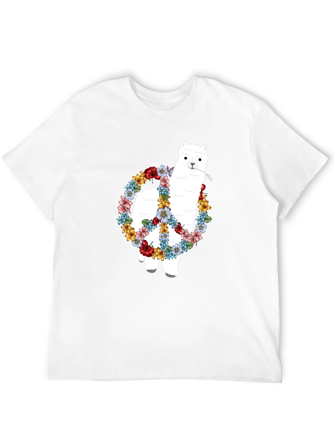 Alpaca Peace Sign Graphic Tee