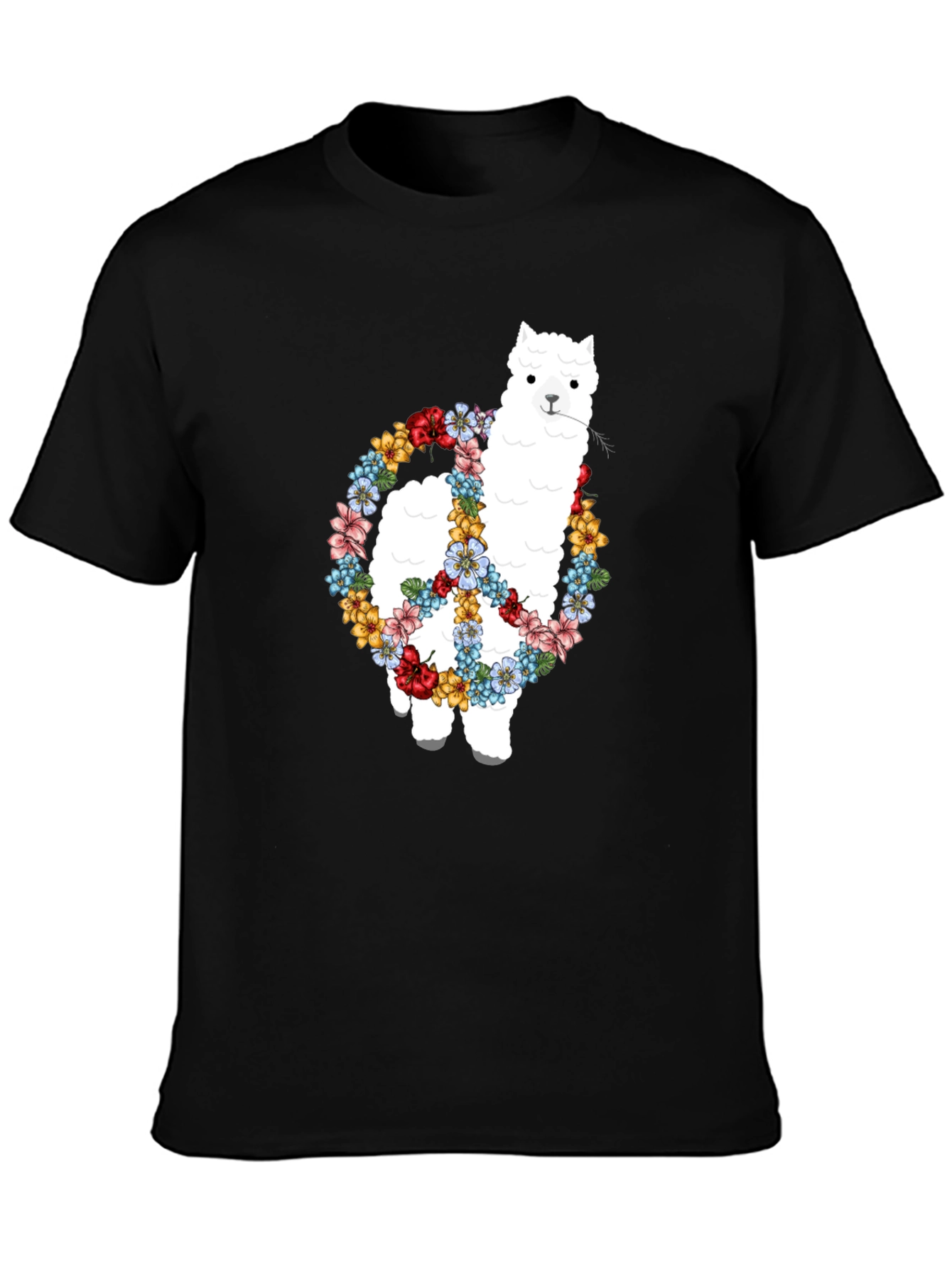 Alpaca Peace Sign Graphic Tee