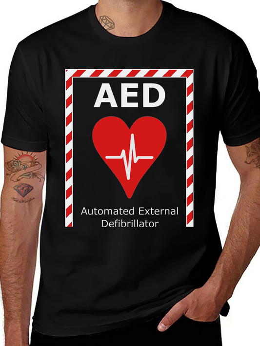 AED Heartbeat T-Shirt - Automated External Defibrillator Design