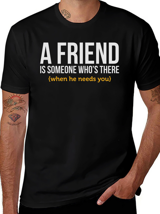 A Friend Graphic T-Shirt Black