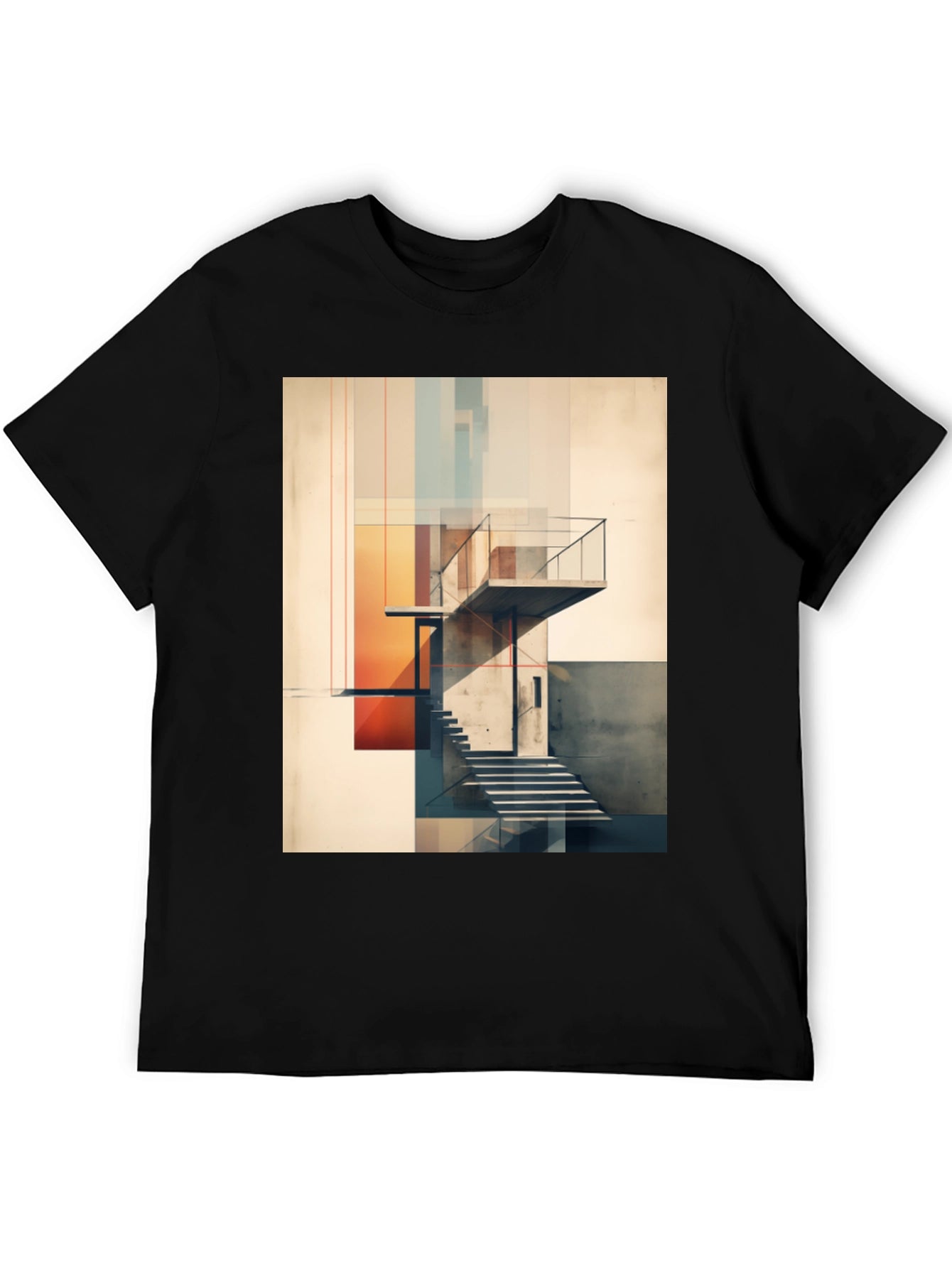 Abstract Architecture Graphic Tee - Modern Design