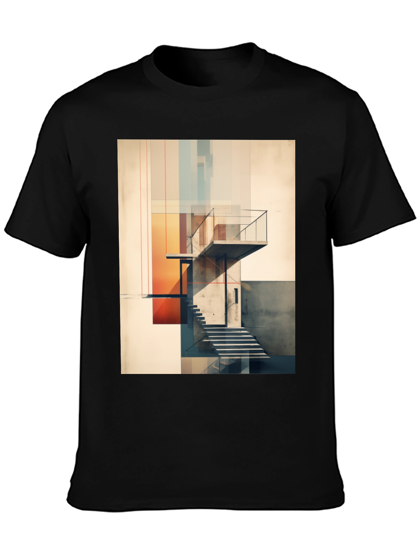 Abstract Architecture Graphic Tee - Modern Design