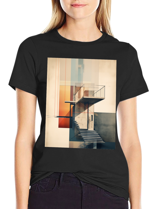 Abstract Architecture Graphic Tee - Modern Design