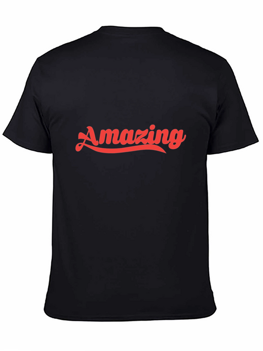Amazing Graphic Tee - Black Cotton T-Shirt