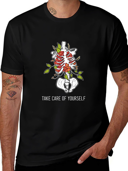 Anatomical Floral Ribcage T-Shirt