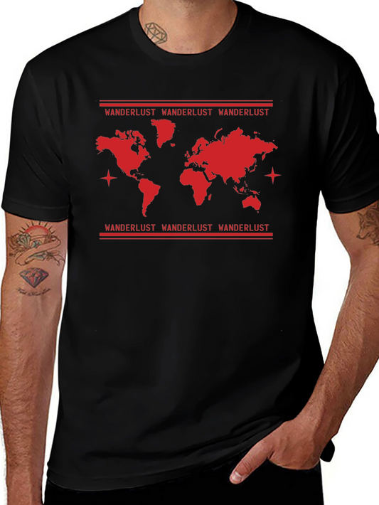 Wanderlust World Map Graphic T-Shirt