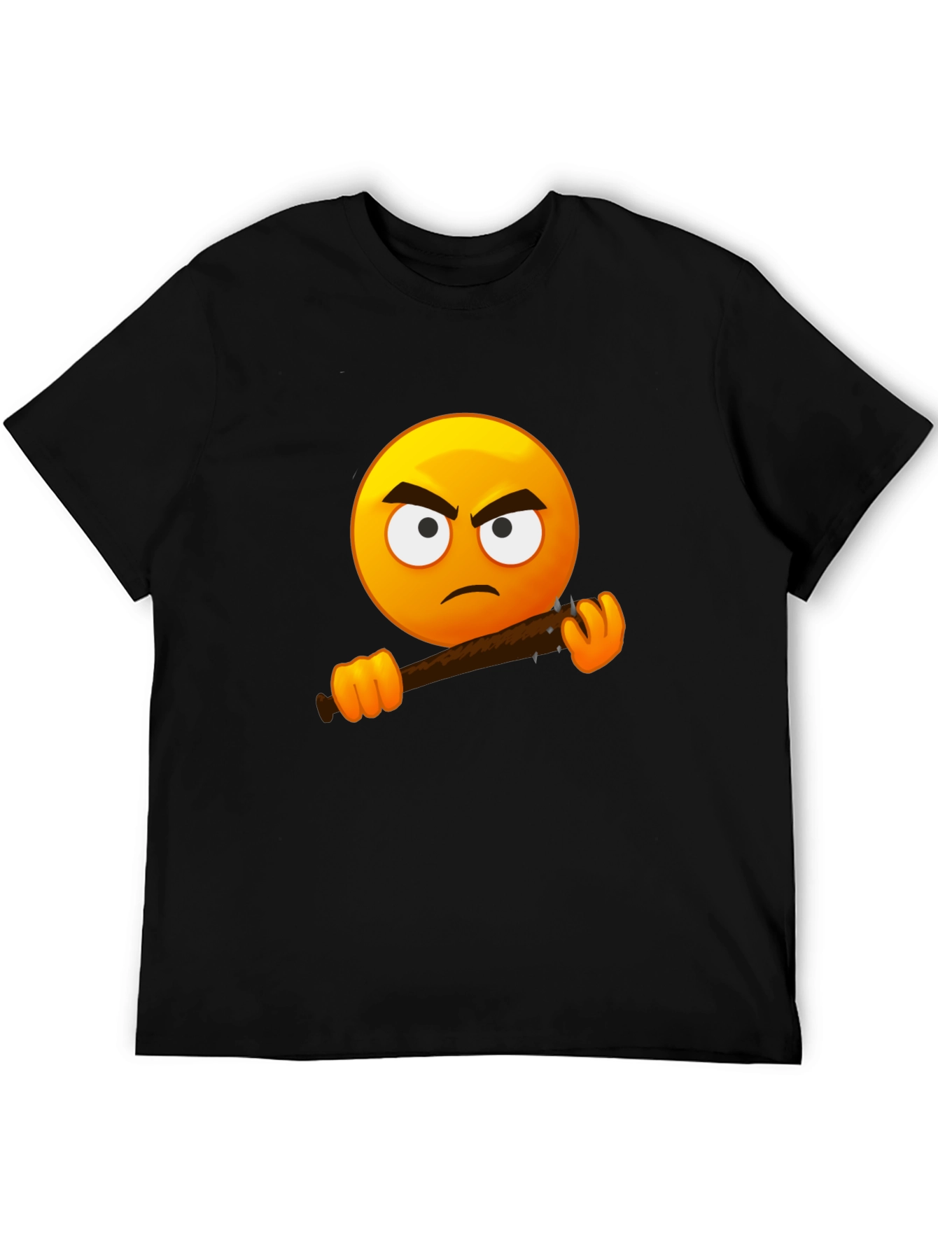 Angry Emoji Graphic Tee - Black T-Shirt
