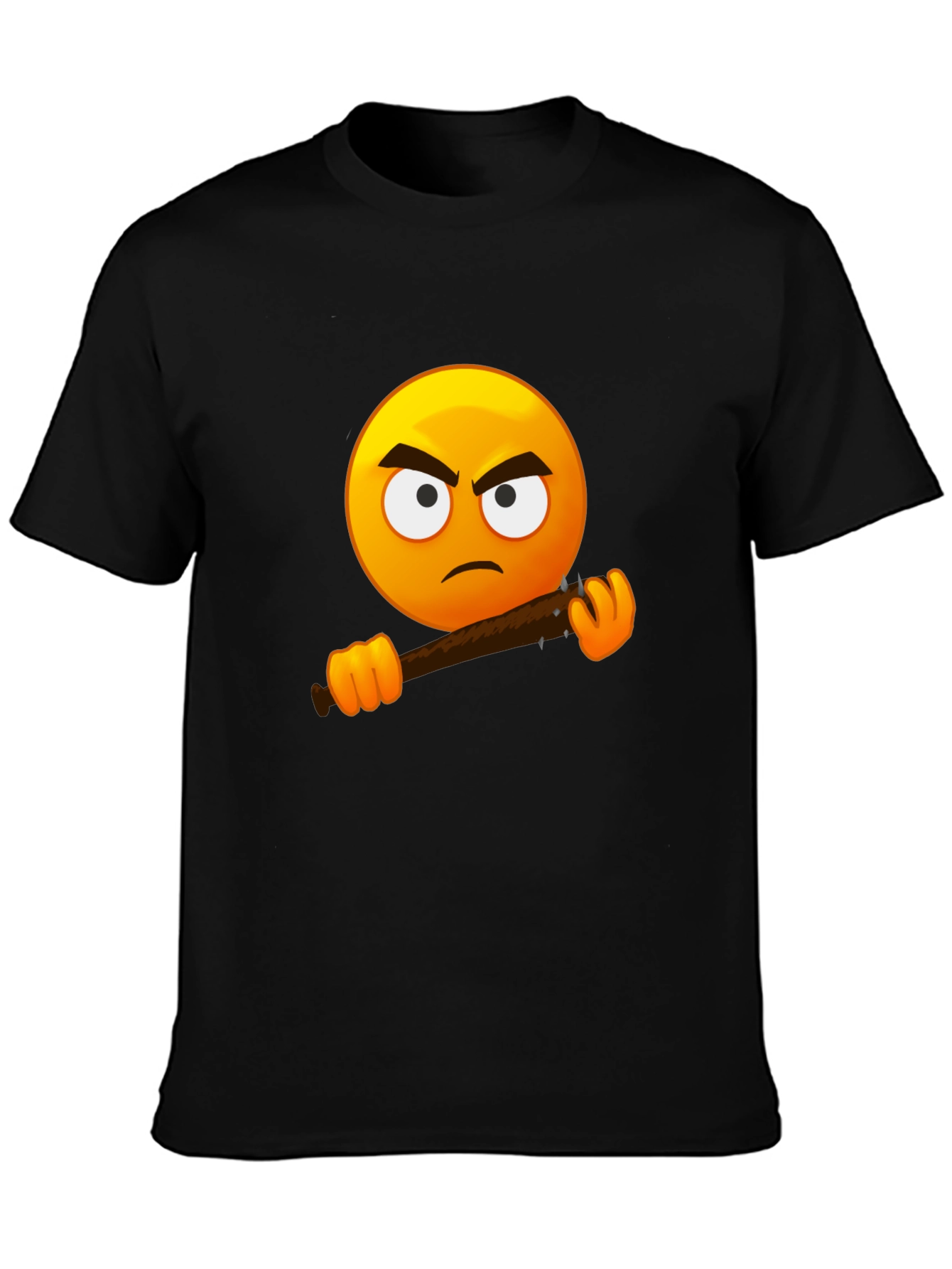 Angry Emoji Graphic Tee - Black T-Shirt