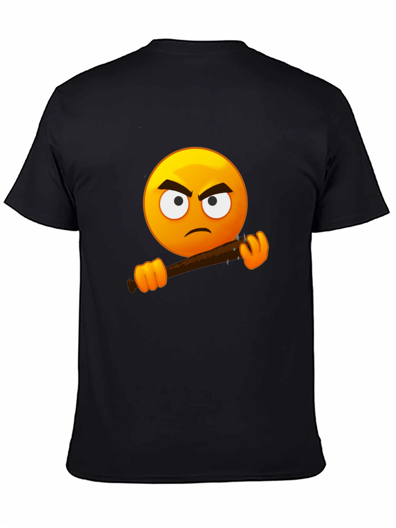 Angry Emoji Graphic Tee - Black T-Shirt