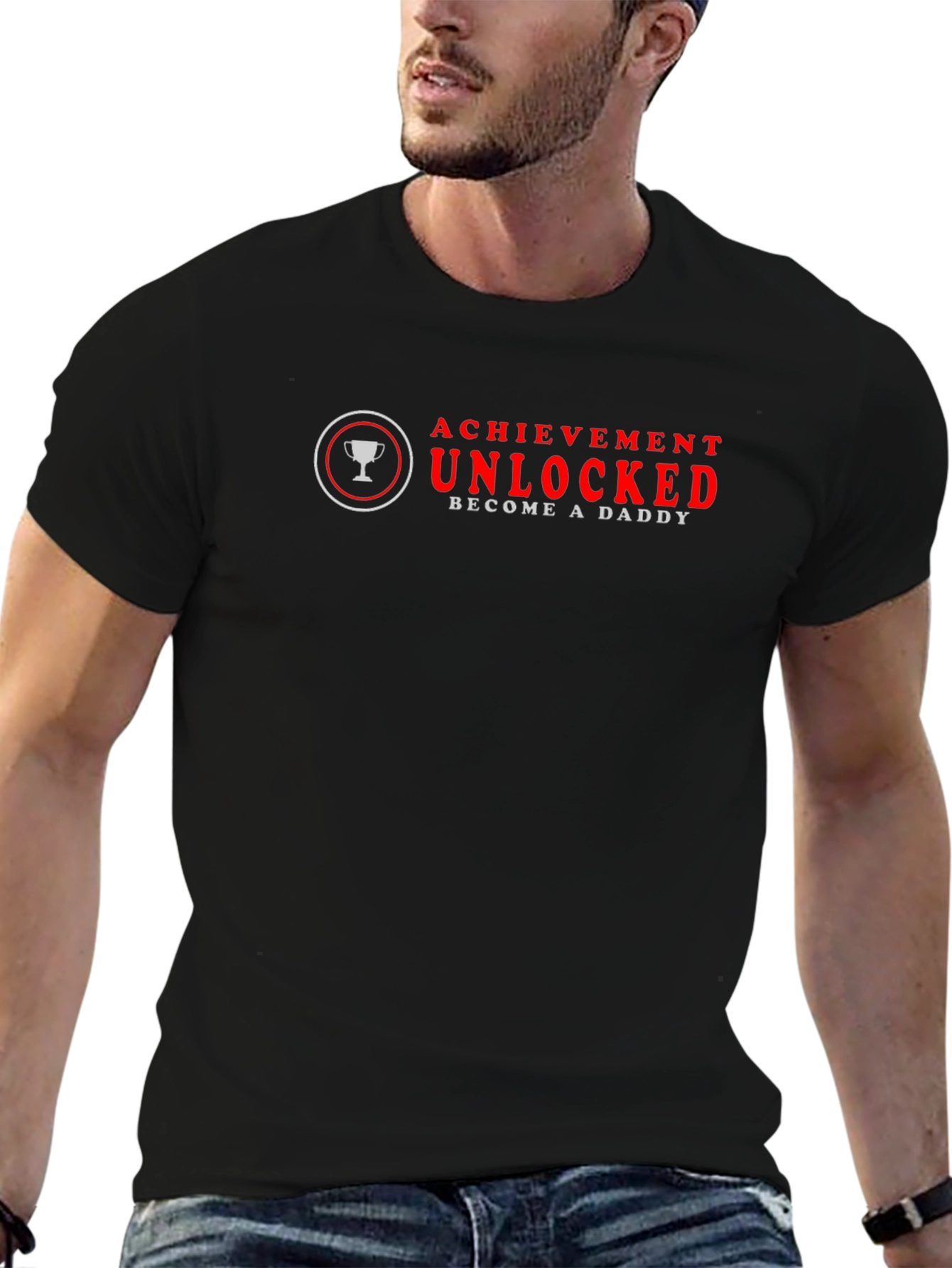 Achievement Unlocked Become A Daddy Graphic Tee