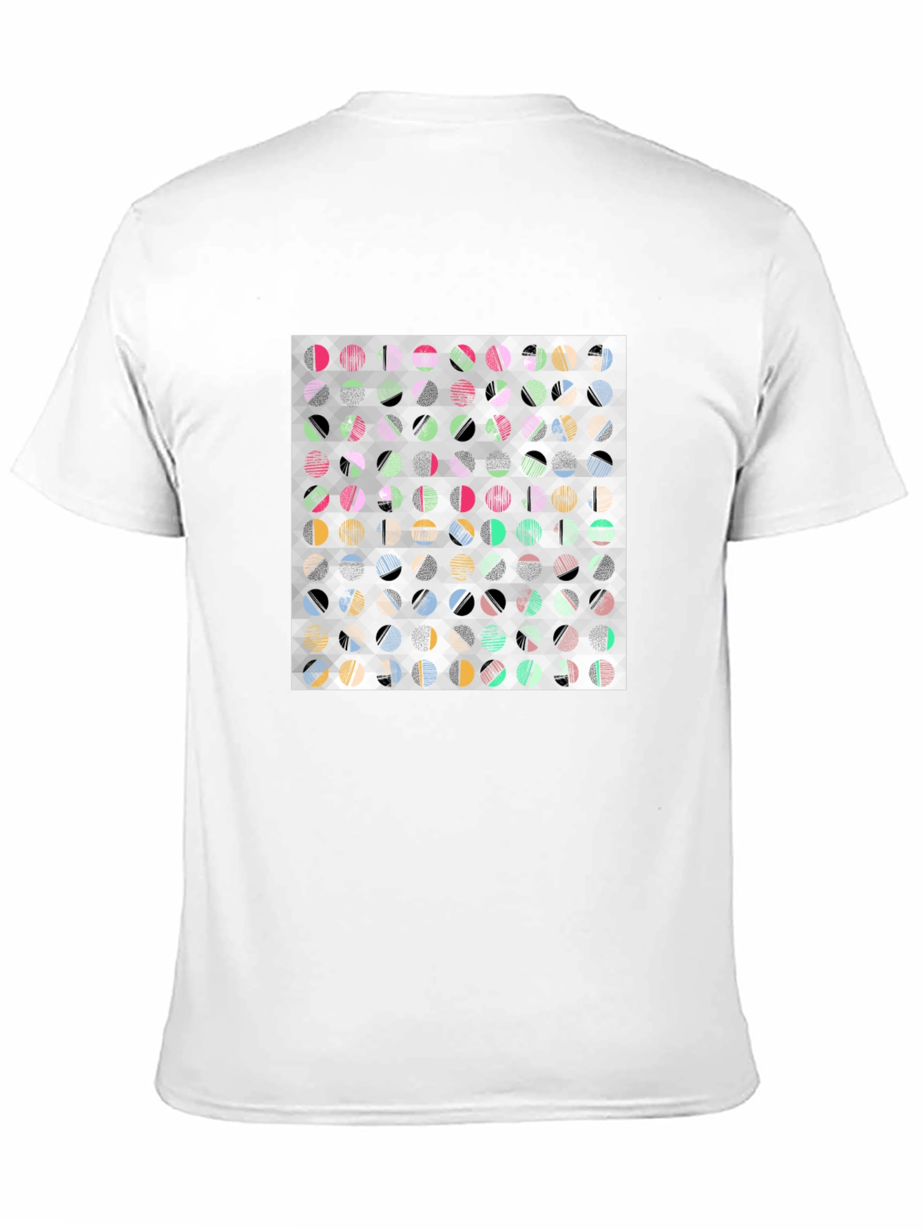 Abstract Geometric Print Black T-Shirt