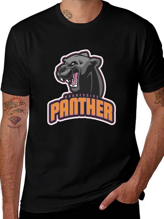 Aggressive Panther Graphic T-Shirt