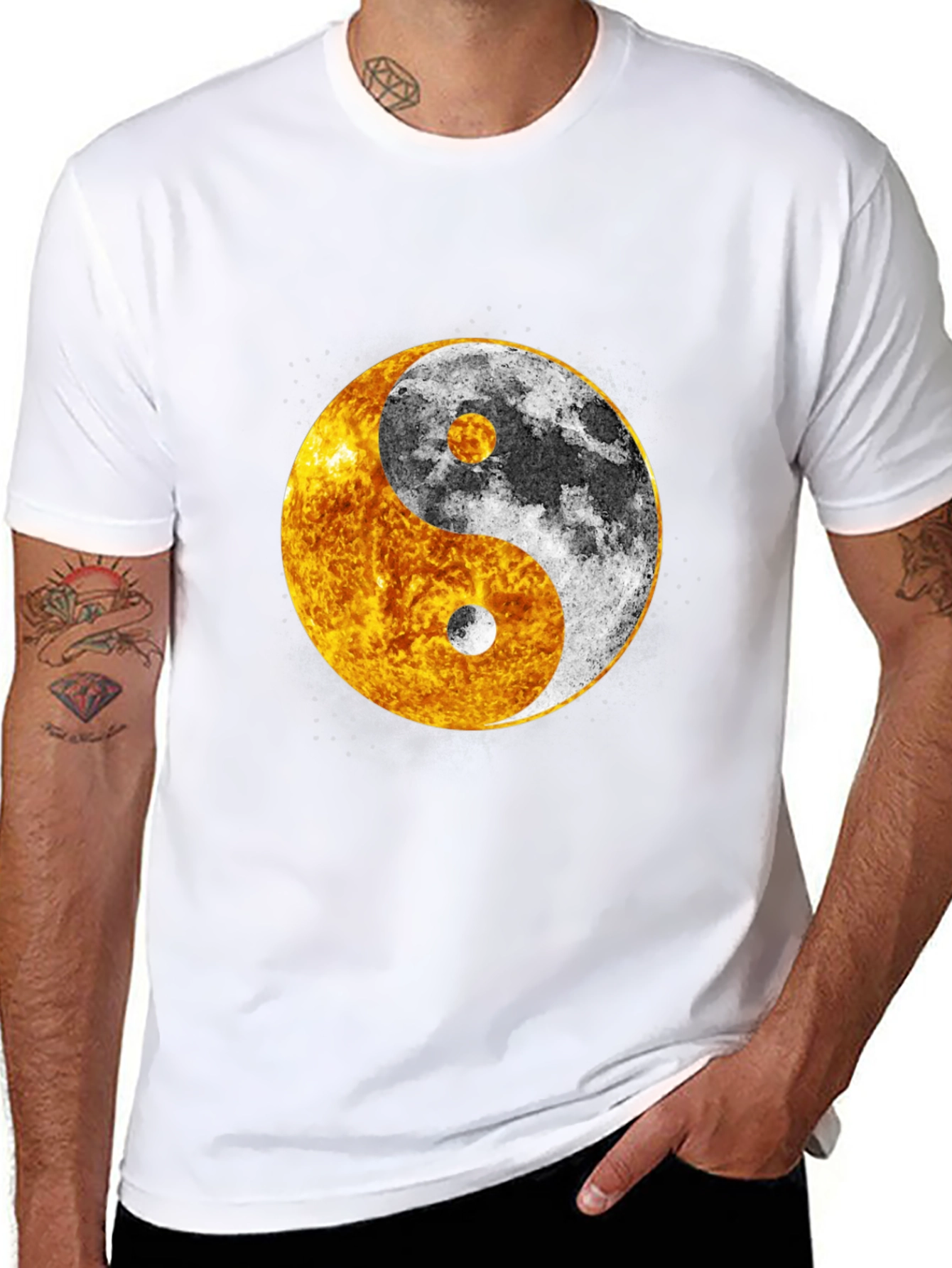 Yin Yang Sun & Moon Graphic Tee