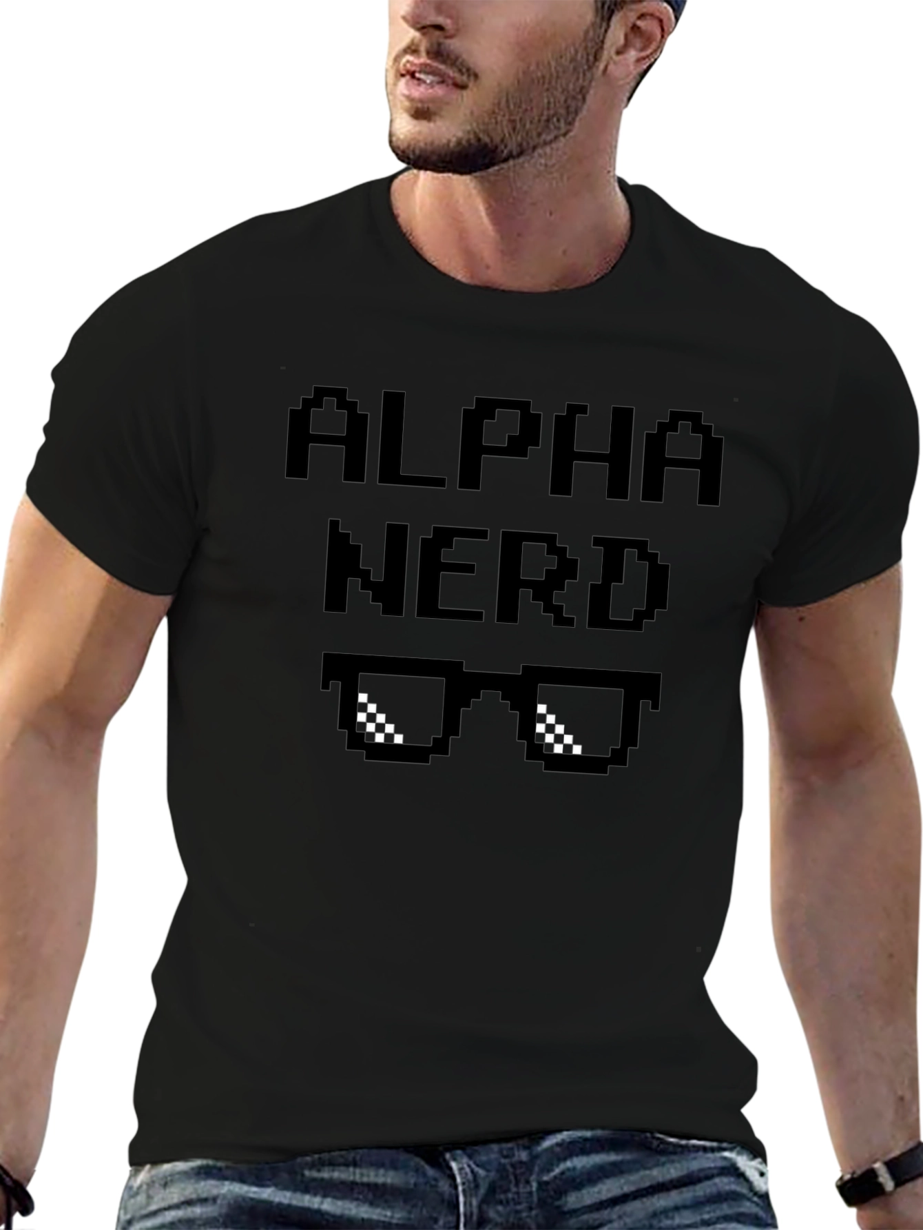 Alpha Nerd Pixel Graphic Tee
