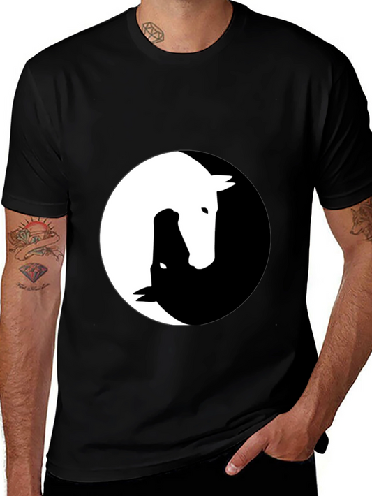 Yin Yang Horse Graphic Tee - Unique Design!
