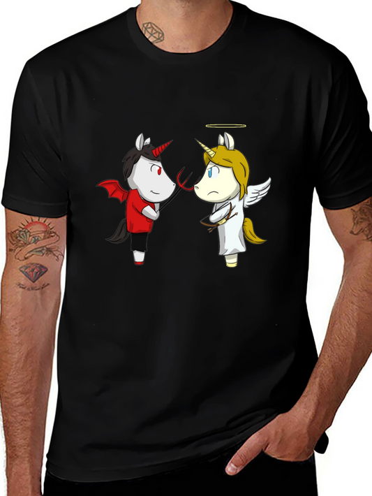 Angel and Devil Unicorn T-Shirt