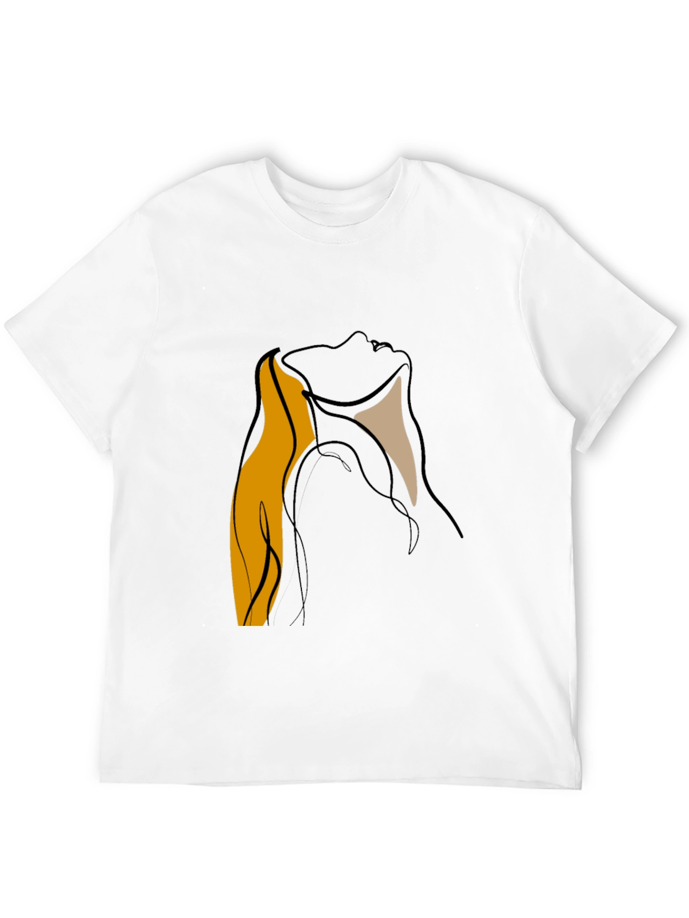 Abstract Face Graphic Black T-Shirt