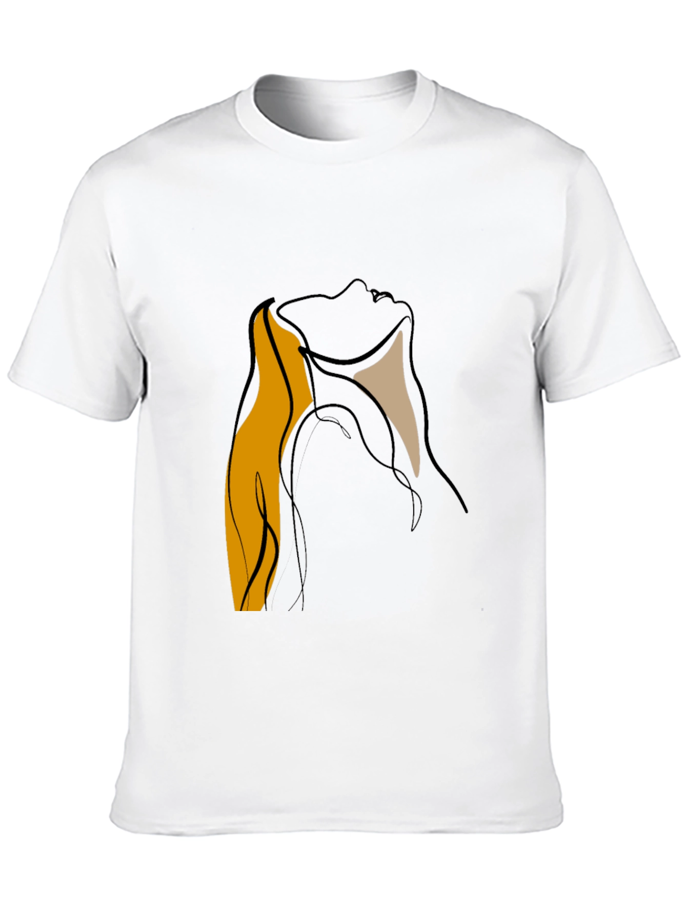 Abstract Face Graphic Black T-Shirt